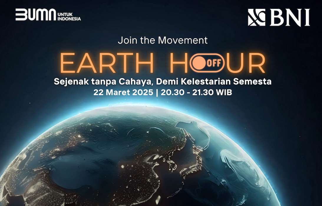 BNI Padamkan Listrik Pada Earth Hour 2025, Bentuk Komitmen untuk Kelestarian Lingkungan